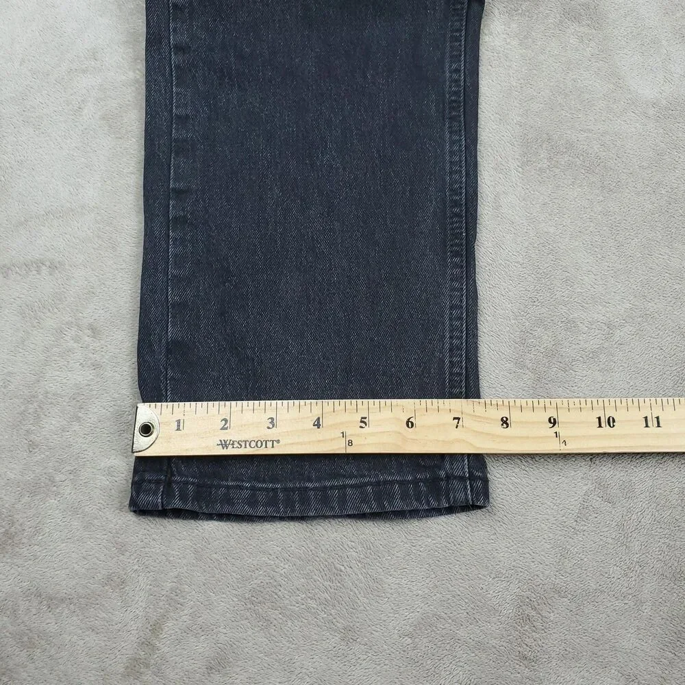 Levis 505 Jeans Mens 34x34 Gray Charcoal Wash Regular Straight Zip Fly Stretch